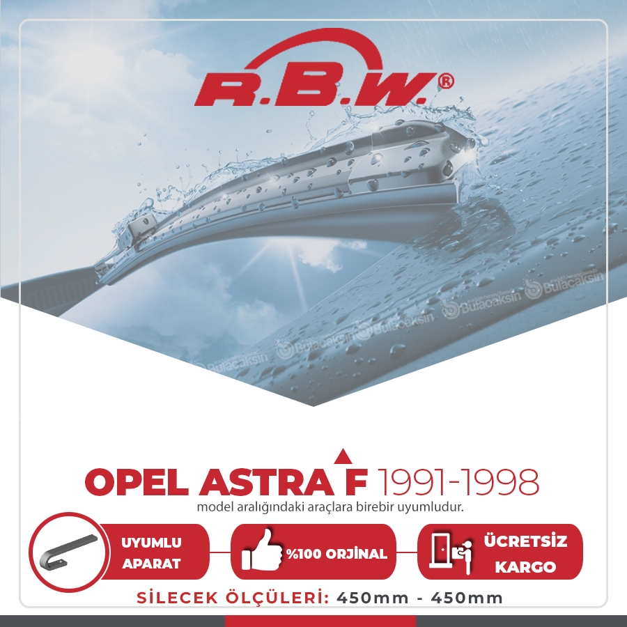 Rbw Opel Astra F 1991 - 1998 Ön Muz Silecek Takımı