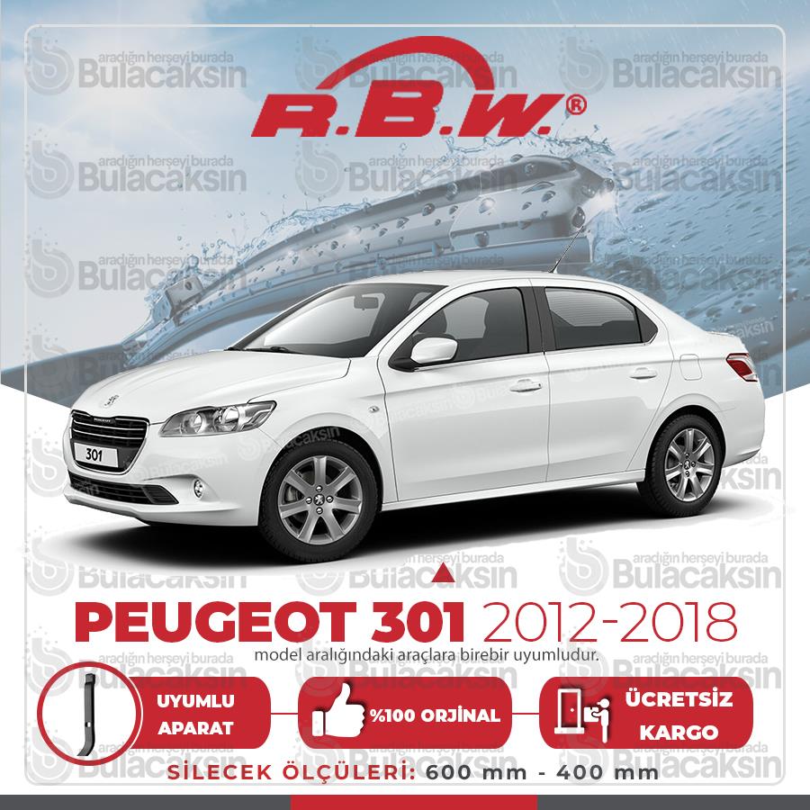 Rbw Peugeot 301 2012 - 2018 Ön Muz Silecek Takımı