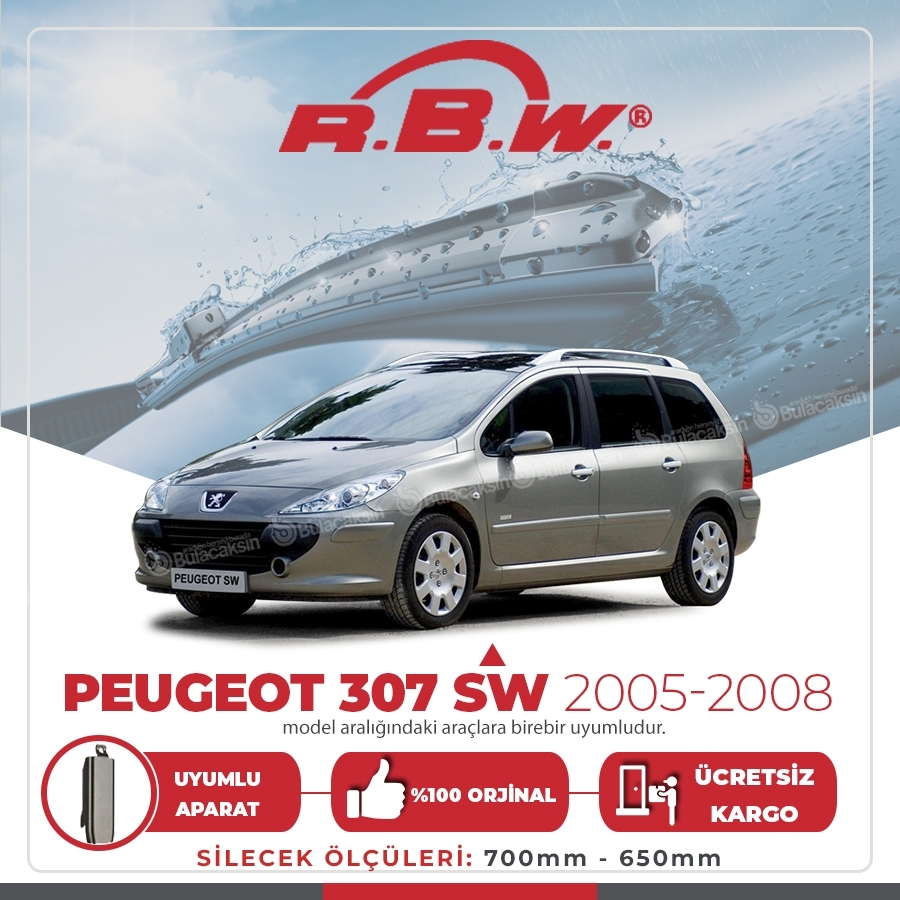 Rbw Peugeot 307 Sw 2005 - 2007 Ön Muz Silecek Takımı