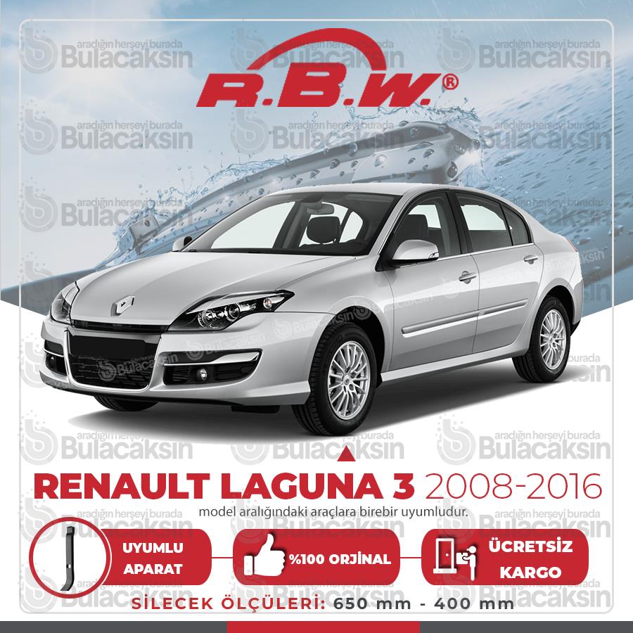 Rbw Renault Laguna 3 2008 - 2016 Ön Muz Silecek Takımı