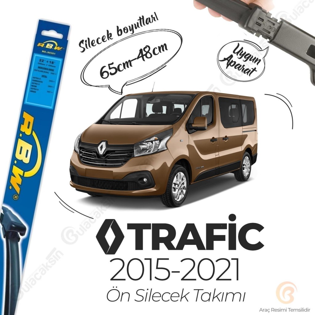 Rbw Renault Trafic 3 2015 - 2021 Ön Muz Silecek Takımı