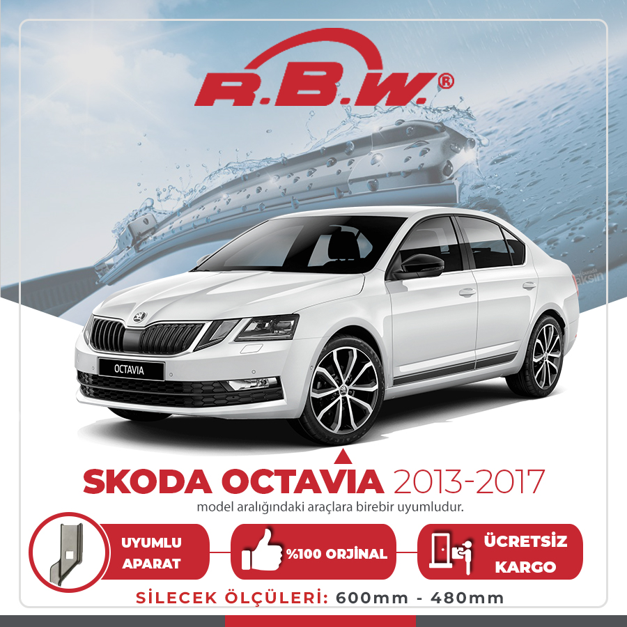 Rbw Skoda Octavia 3 2013 - 2017 Ön Muz Silecek Takımı