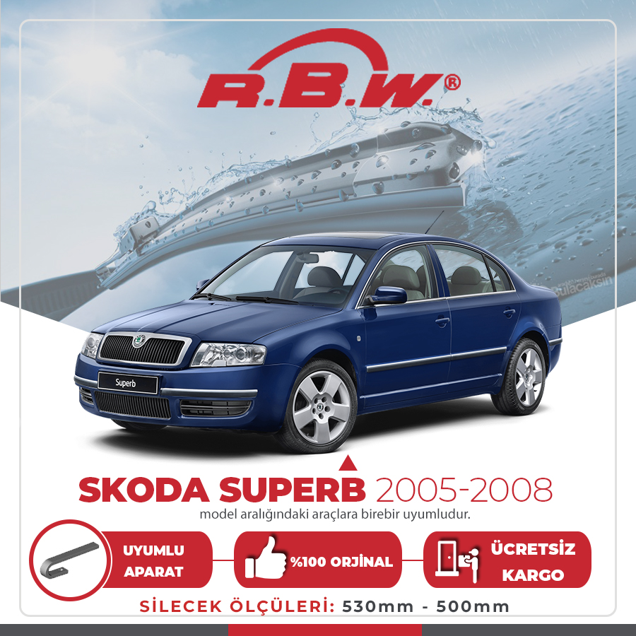 Rbw Skoda Superb 2005-2008 Ön Muz Silecek Takımı