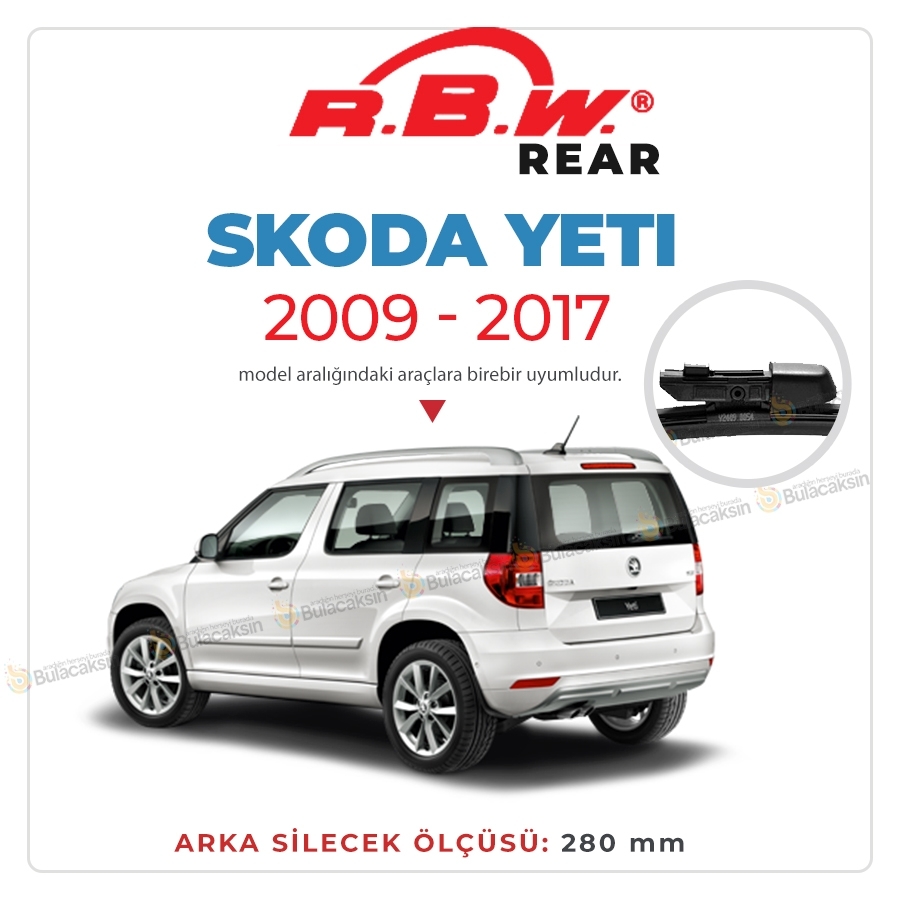 Rbw Skoda Yeti 2009 - 2017 Arka Silecek