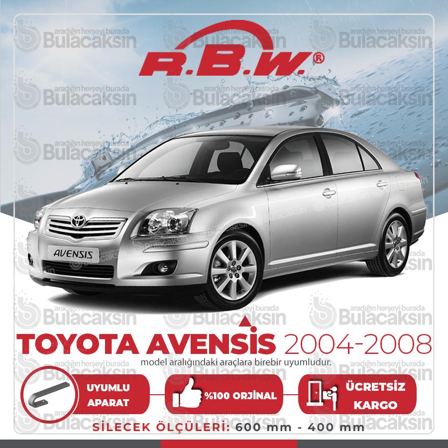 Rbw Toyota Avensis 2004 - 2008 Ön Muz Silecek Takımı