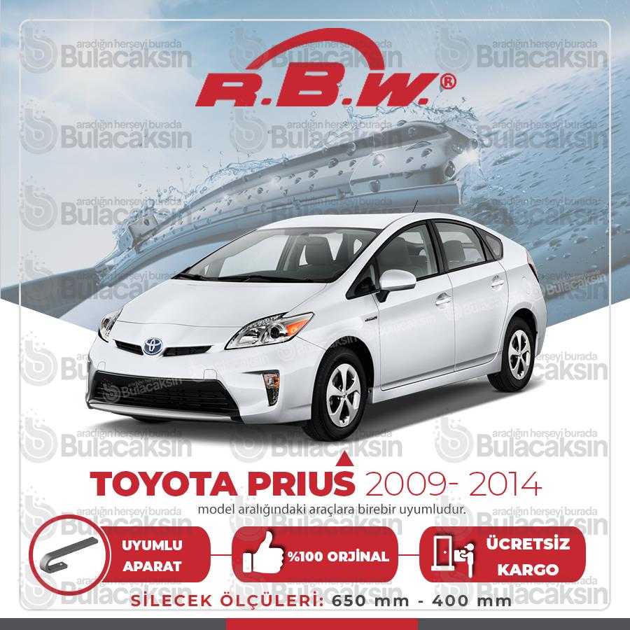 Rbw Toyota Prius 2009 - 2014 Ön Muz Silecek Takımı