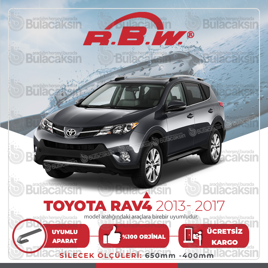 Rbw Toyota Rav4 2013 - 2017 Ön Muz Silecek Takımı