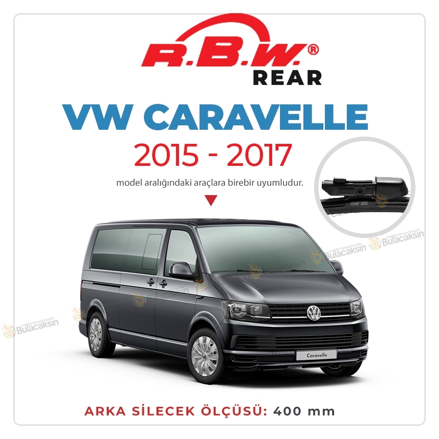Rbw Volkswagen Caravelle T6 2015 - 2017 Arka Silecek