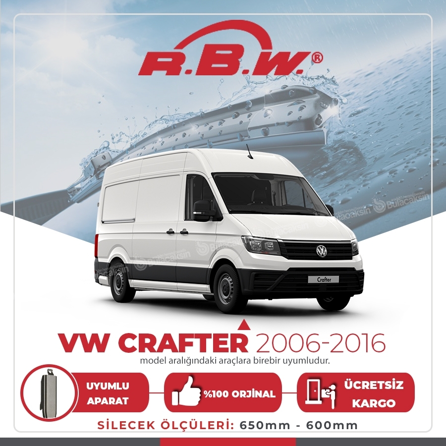 Rbw Volkswagen Crafter 2006 - 2016 Ön Muz Silecek Takımı
