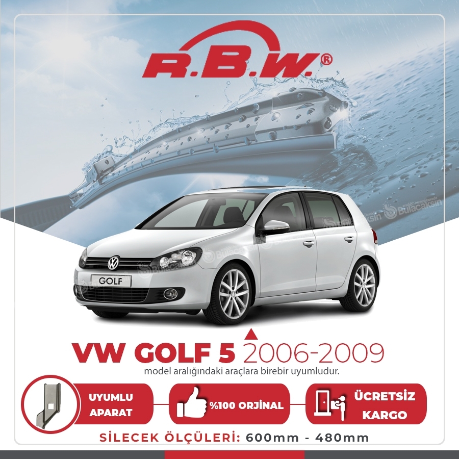 Rbw Volkswagen Golf 5 2006 - 2009 Ön Muz Silecek Takımı