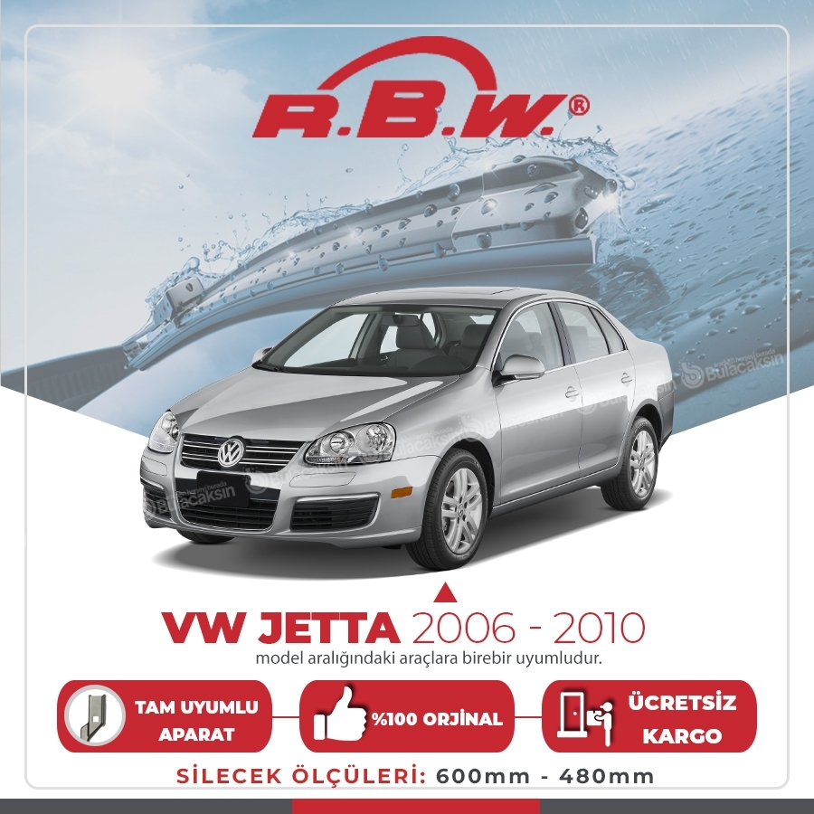 Rbw Volkswagen Jetta 3 2006 - 2010 Ön Muz Silecek Takımı
