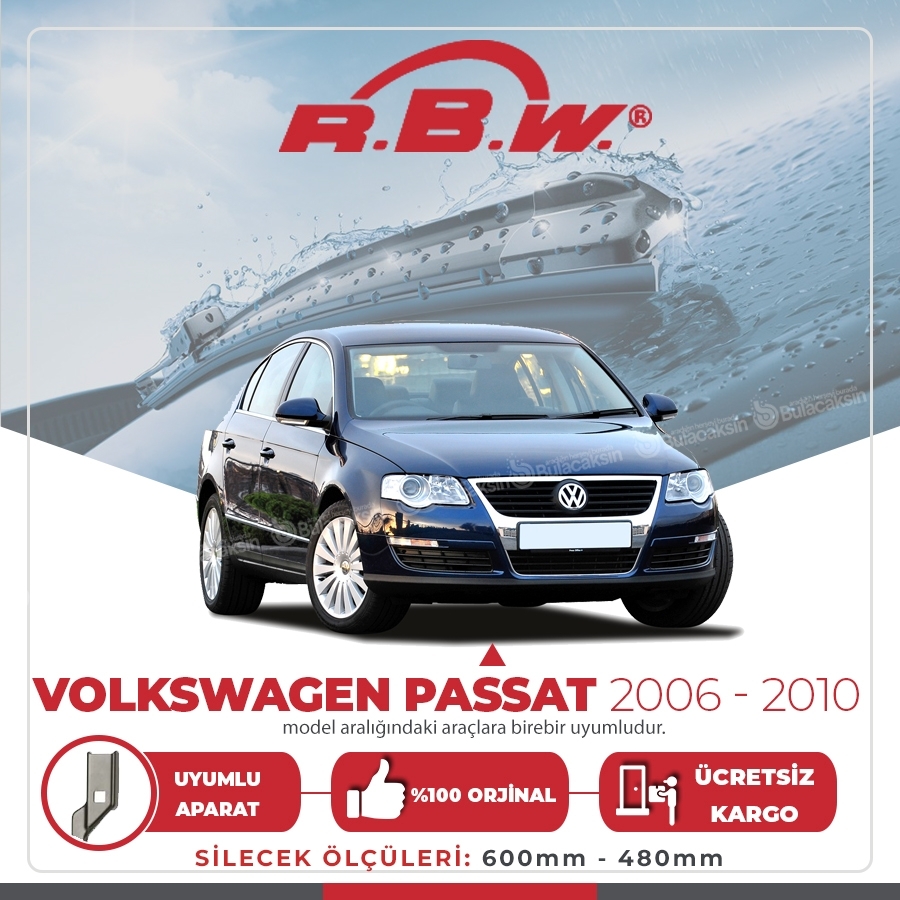 Rbw Volkswagen Passat 2006 - 2010 Ön Muz Silecek Takımı