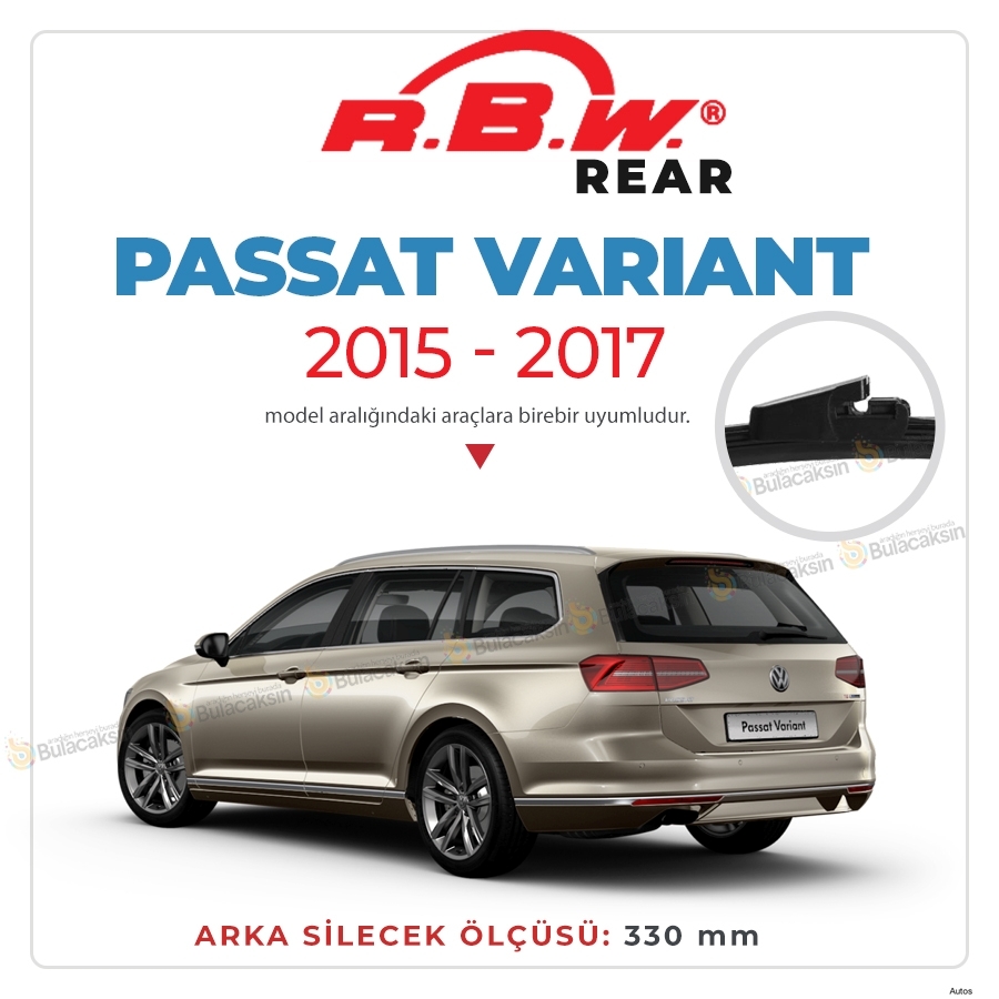 Rbw Volkswagen Passat Variant 2015 - 2017 Arka Silecek
