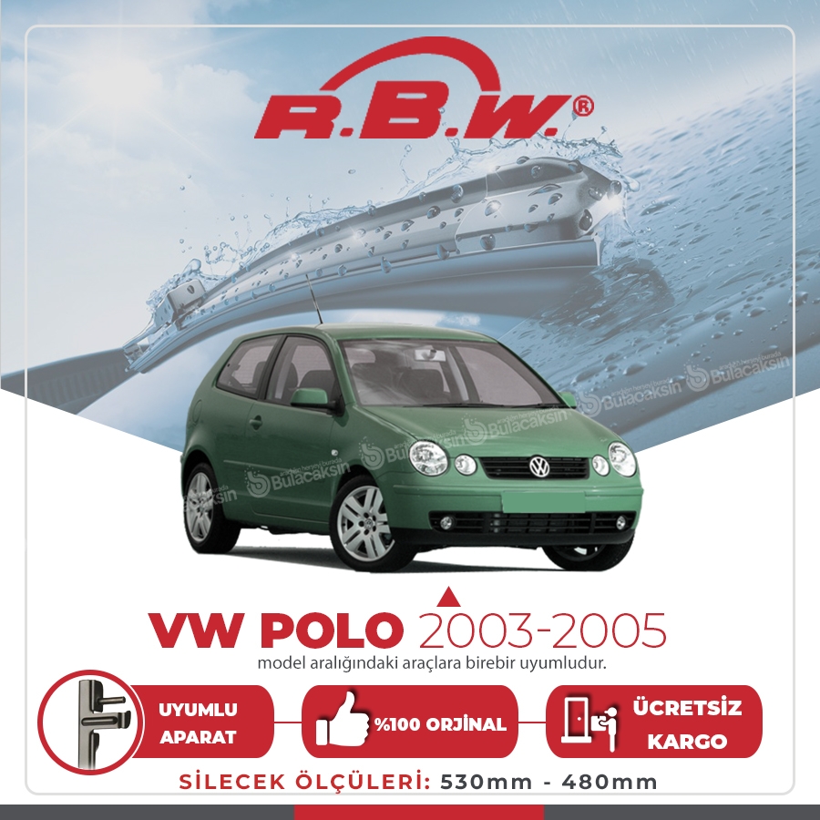 Rbw Volkswagen Polo 2003 - 2005 Ön Muz Silecek Takımı