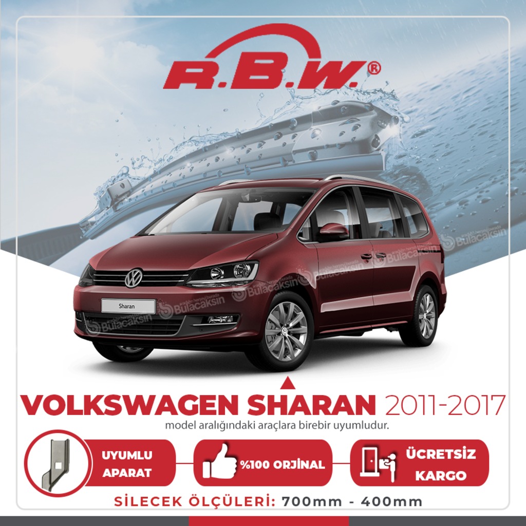 Rbw Volkswagen Sharan 2011 - 2017 Ön Muz Silecek Takımı