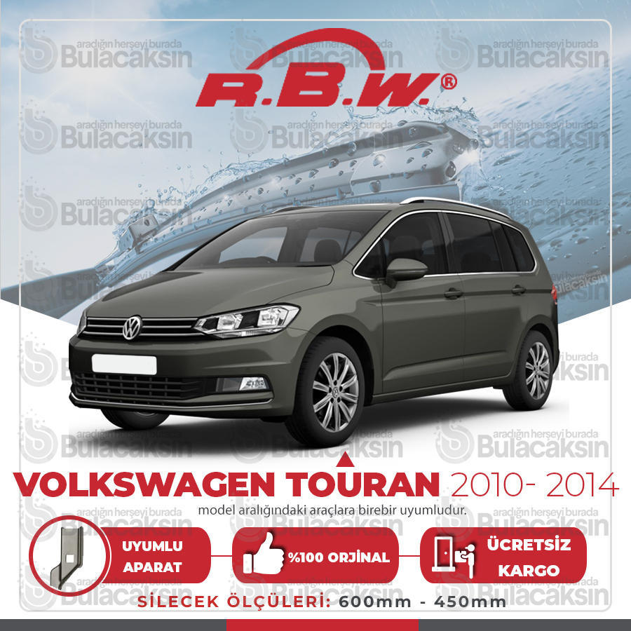 Rbw Volkswagen Touran 2010 - 2014 Ön Muz Silecek Takımı