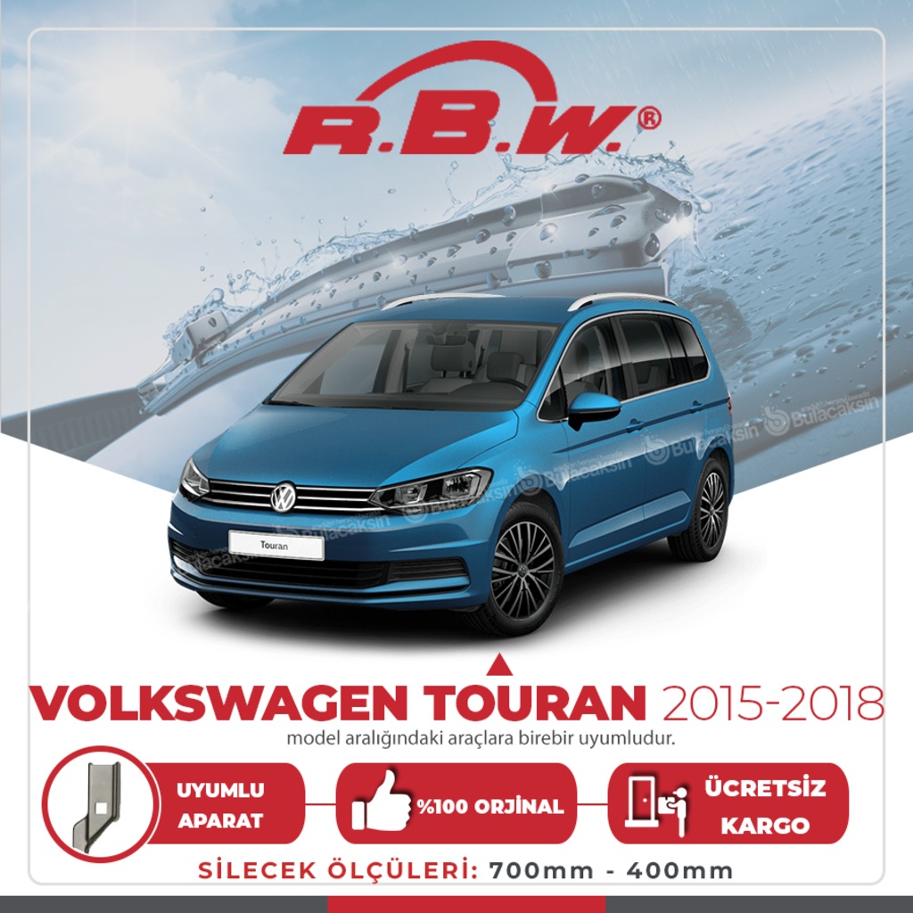 Rbw Volkswagen Touran 2015 - 2018 Ön Muz Silecek Takımı