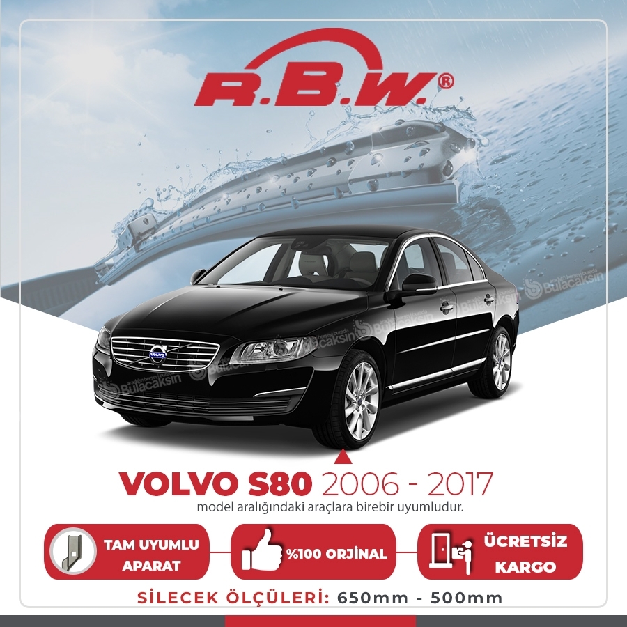 Rbw Volvo S80 2 2006 - 2017 Ön Muz Silecek Takımı