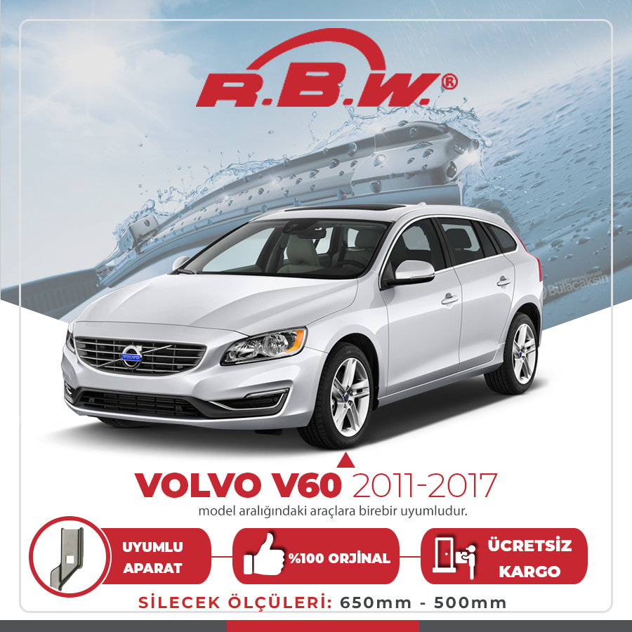 Rbw Volvo V60 2011 - 2017 Ön Muz Silecek Takımı