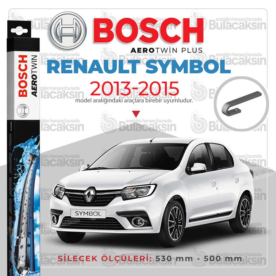Renault Symbol Muz Silecek Takımı (2013-2015) Bosch Aerotwin
