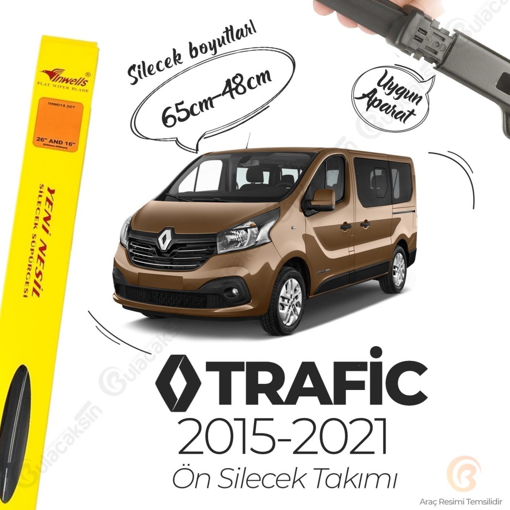 Renault Trafic Muz Silecek Takımı (2015-2021) İnwells