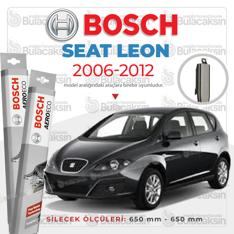 Seat Leon Muz Silecek Takımı (2006-2012) Bosch Aeroeco