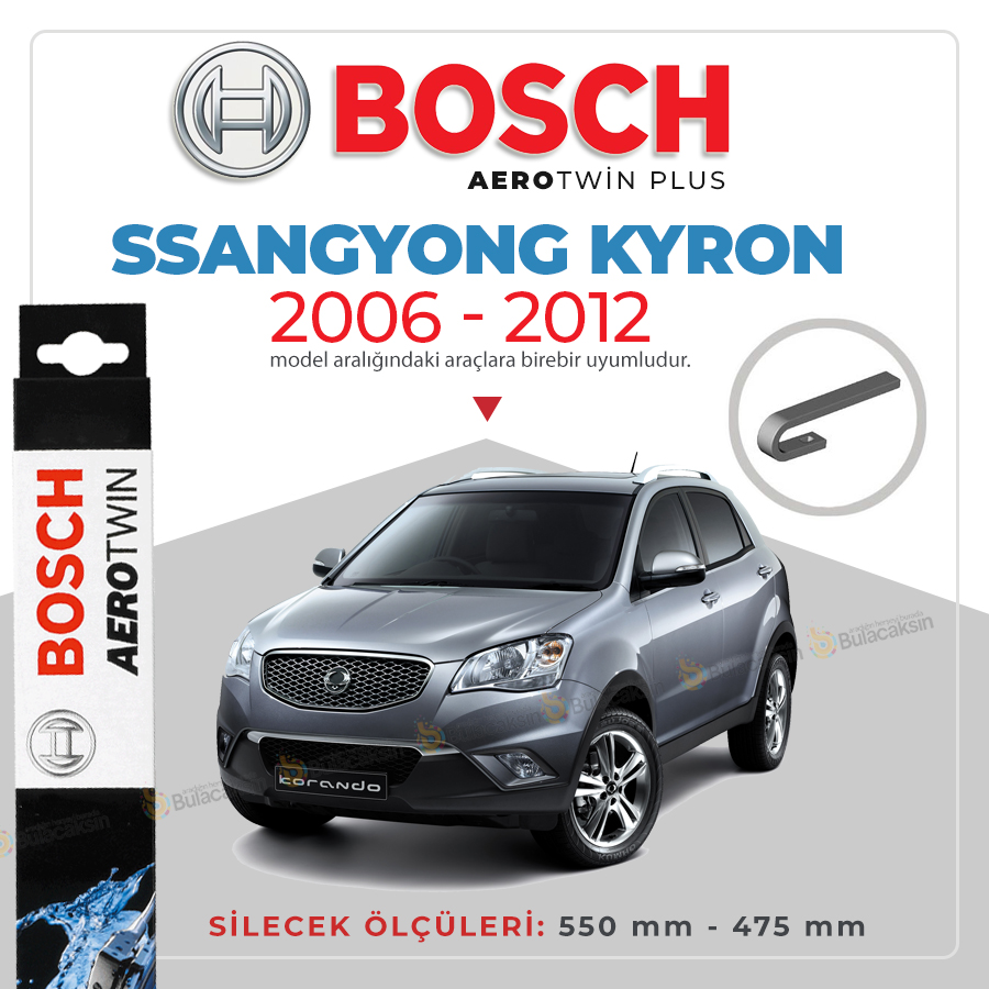 Ssangyong Kyron Muz Silecek Takımı (2006-2012) Bosch Aerotwin
