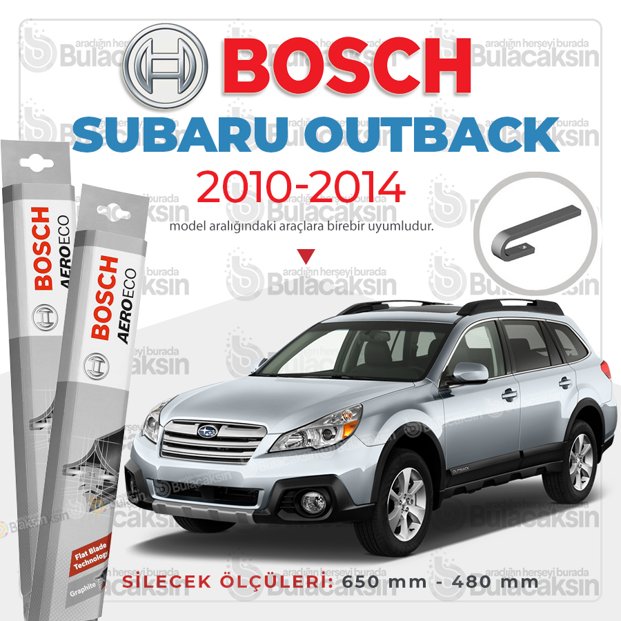 Subaru Outback Muz Silecek Takımı (2010-2014) Bosch Aeroeco