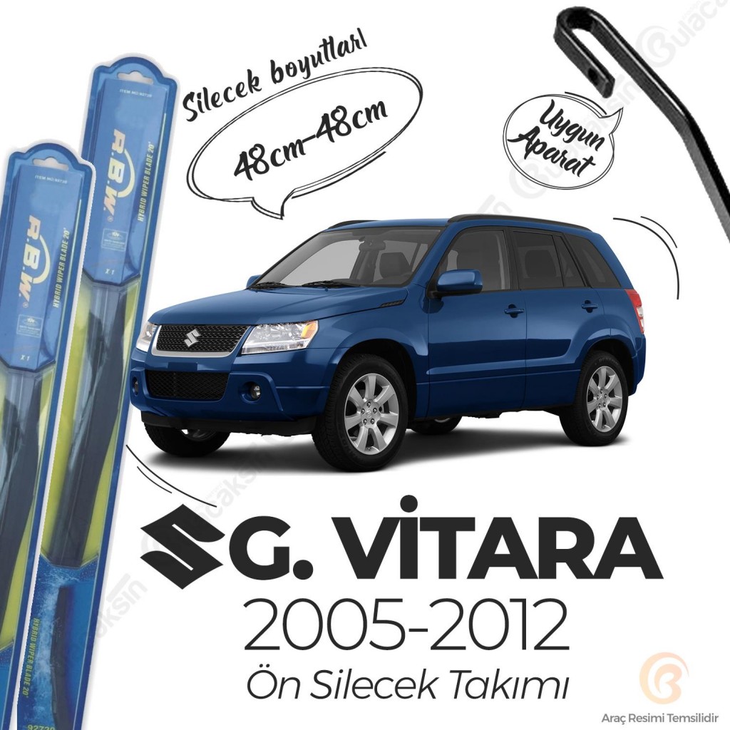 Suzuki Grand Vitara Ön Silecek Takımı (2005-2012) Rbw Hibrit