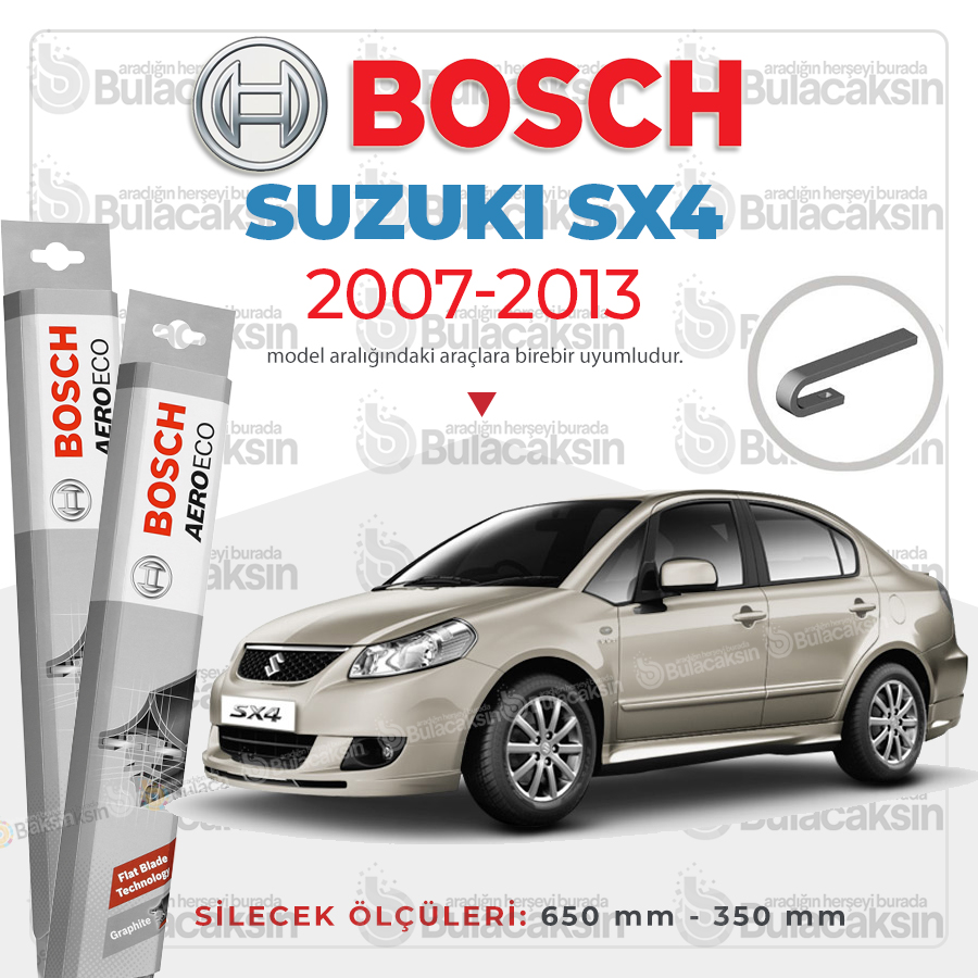 Suzuki Sx4 Muz Silecek Takımı (2007-2013) Bosch Aeroeco
