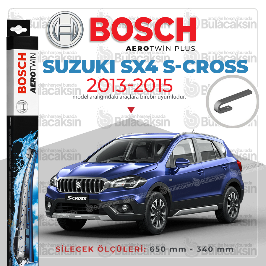 Suzuki Sx4 S Cross Muz Silecek Takımı (2013-2015) Bosch Aerotwin