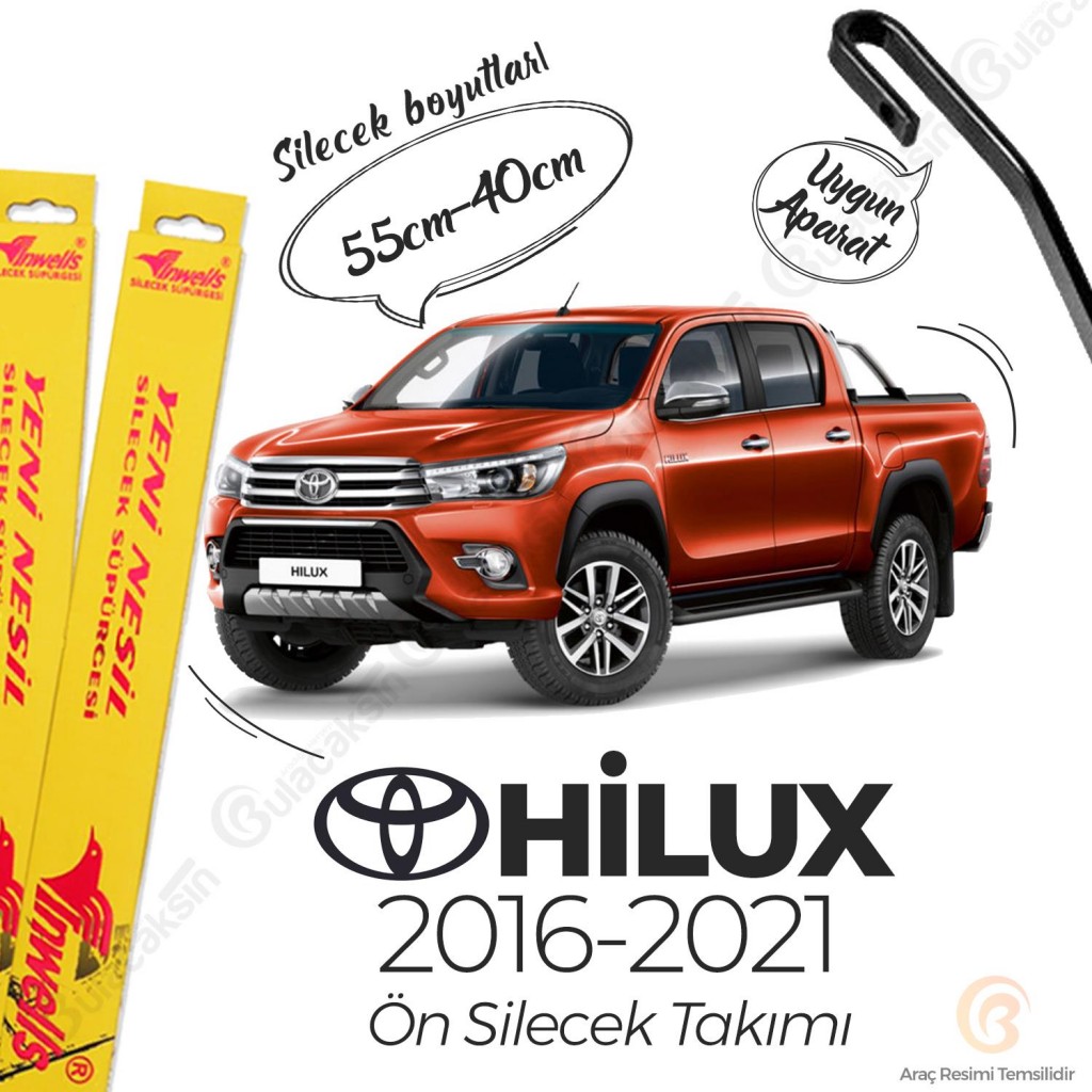 Toyota Hilux Muz Silecek Takımı (2016-2021) İnwells