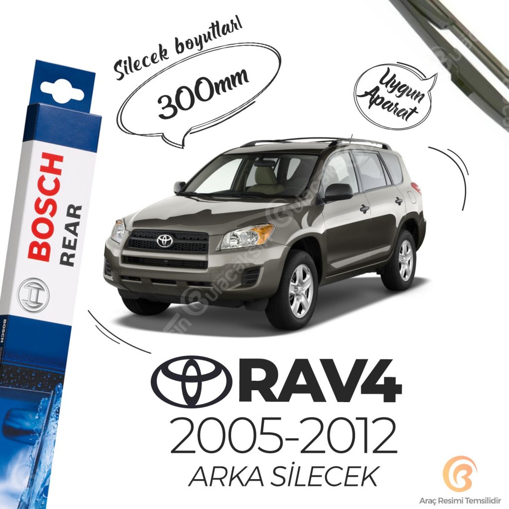 Toyota Rav4 Arka Silecek (2005-2012) Bosch Rear H309