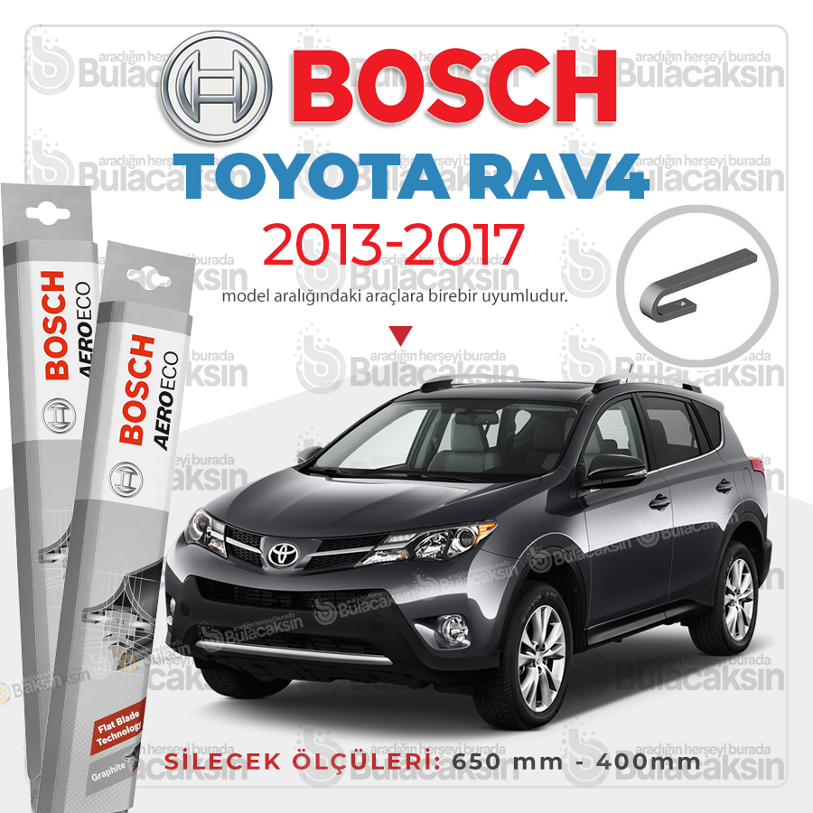 Toyota Rav4 Muz Silecek Takımı (2013-2017) Bosch Aeroeco