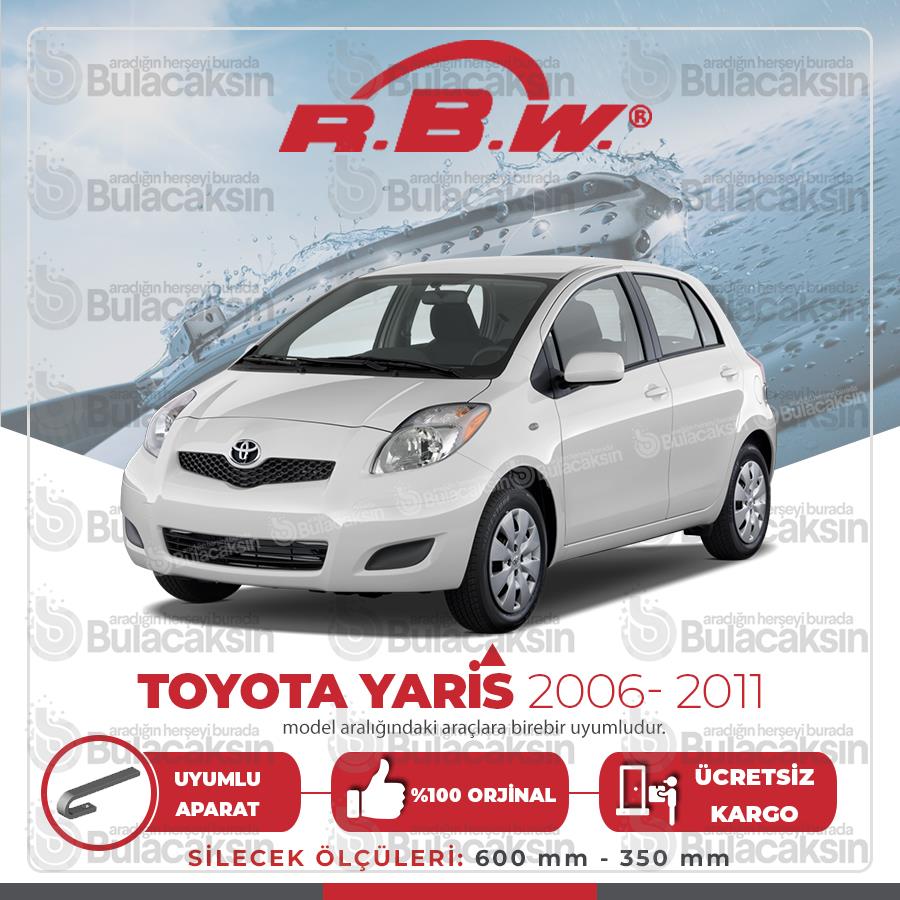 Toyota Yaris Muz Silecek Takımı (2006-2011) Rbw