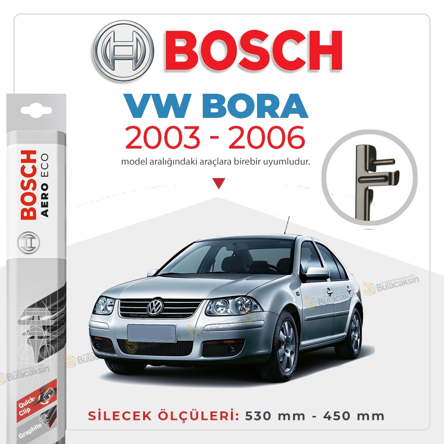 Volkswagen Bora Muz Silecek Takımı (2003-2006) Bosch Aeroeco