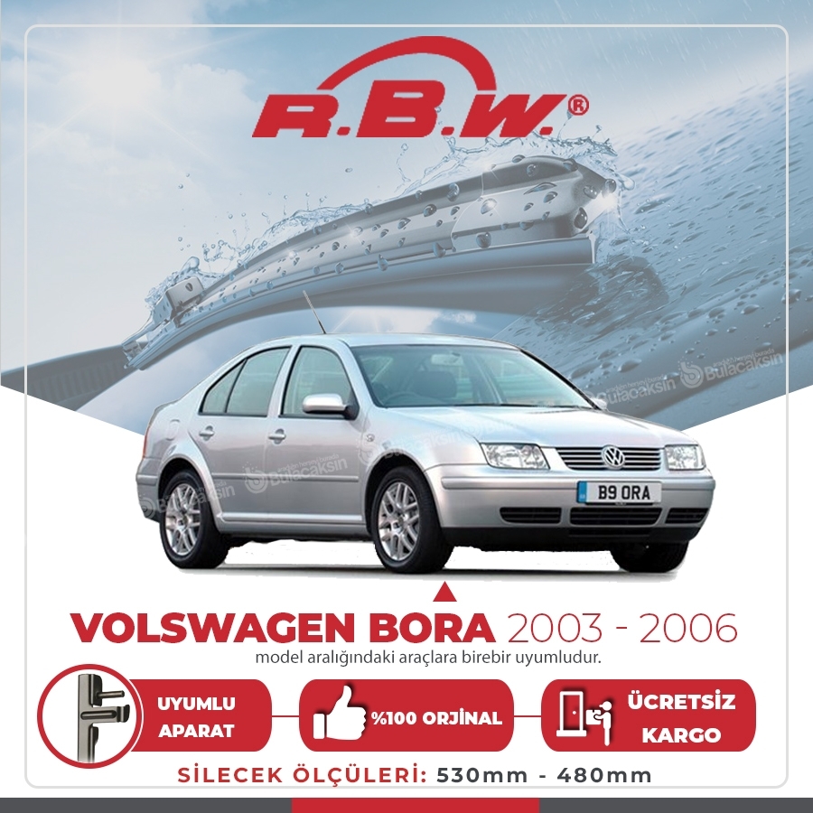 Volkswagen Bora Muz Silecek Takımı (2003-2006) Rbw