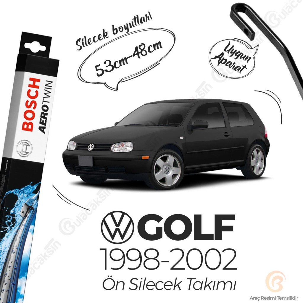 Volkswagen Golf 4 Muz Silecek Takımı (1998-2002) Bosch Aerotwin