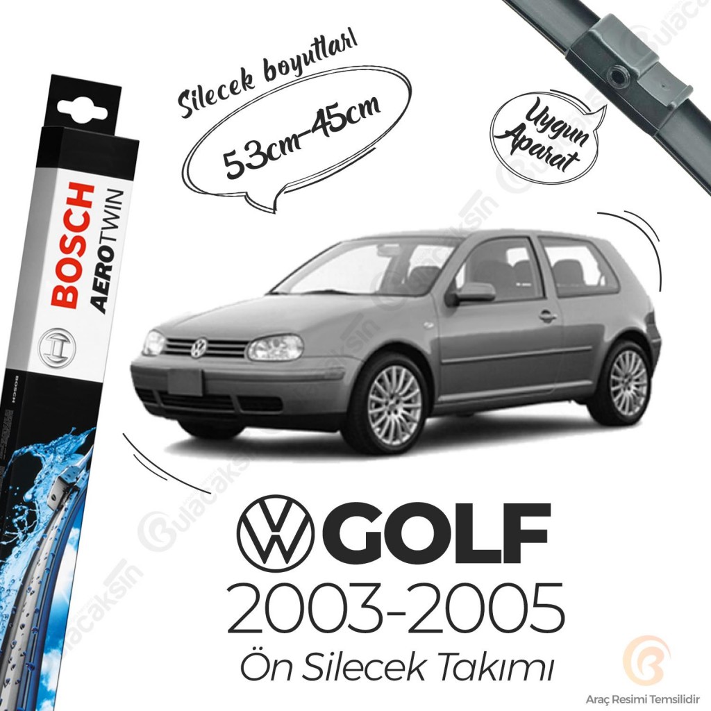 Volkswagen Golf 4 Muz Silecek Takımı (2003-2005) Bosch Aerotwin