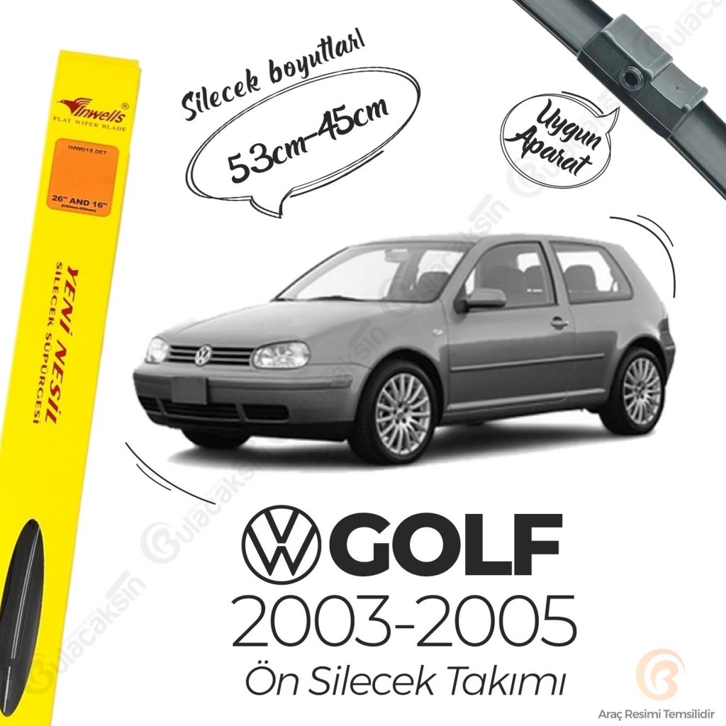 Volkswagen Golf 4 Muz Silecek Takımı (2003-2005) İnwells