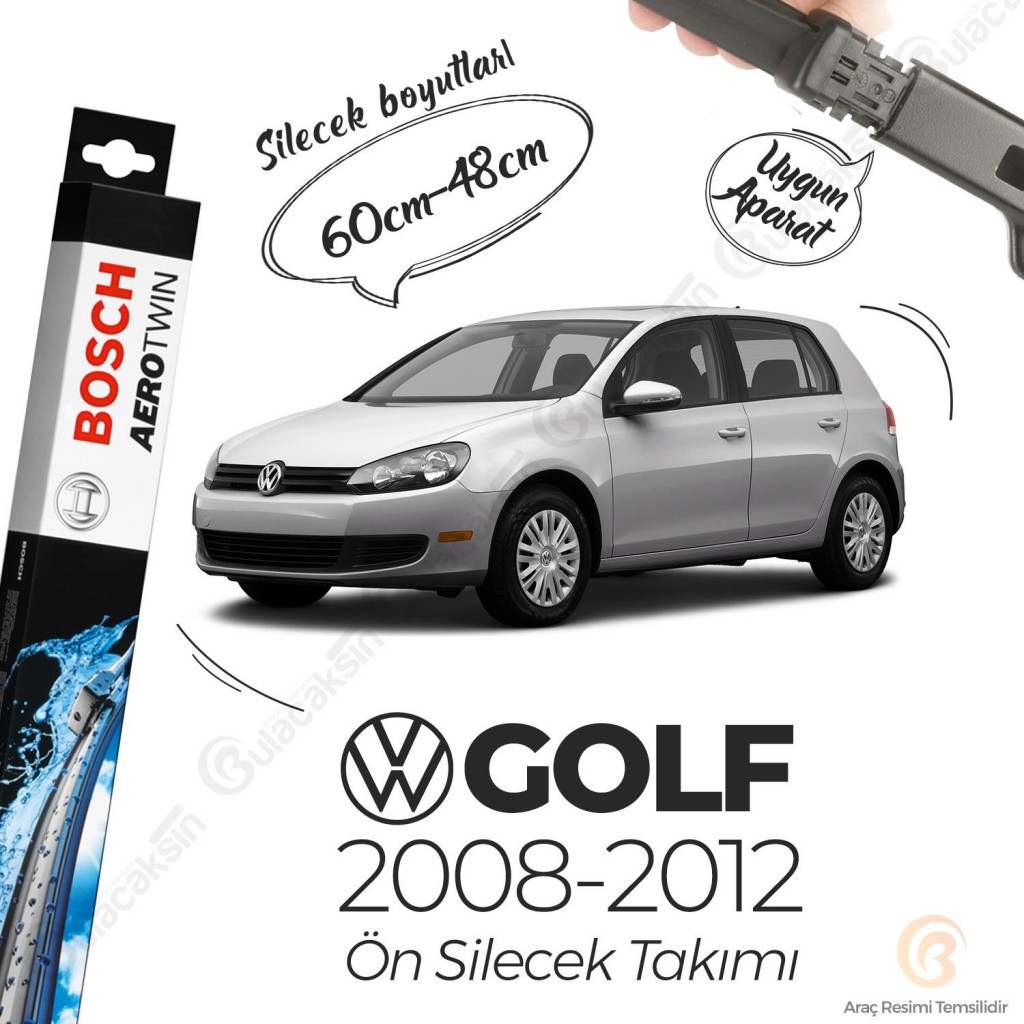 Volkswagen Golf 6 Muz Silecek Takımı (2008-2012) Bosch Aerotwin