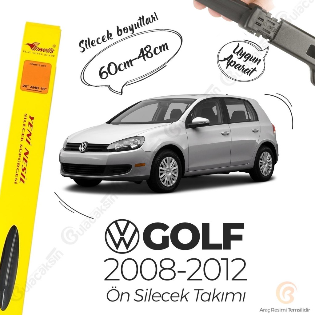Volkswagen Golf 6 Muz Silecek Takımı (2008-2012) İnwells