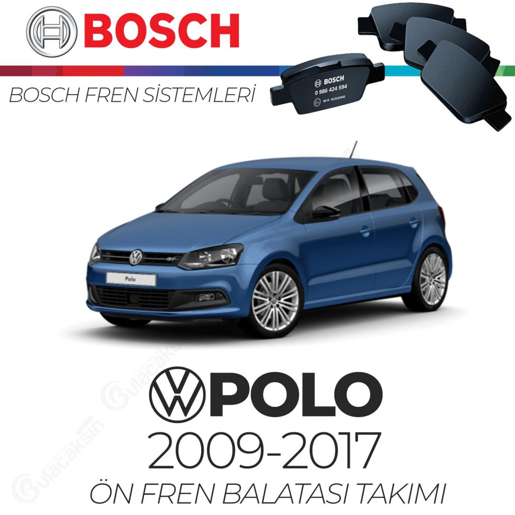 Volkswagen Polo 6R1-6C1 2009 - 2017 Ön Fren Balata Takımı - Bosch