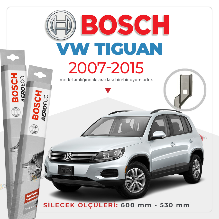 Volkswagen Tiguan Muz Silecek Takımı (2007-2015) Bosch Aeroeco