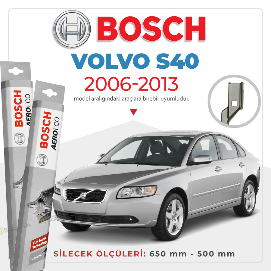 Volvo S40 Muz Silecek Takımı (2006-2013) Bosch Aeroeco