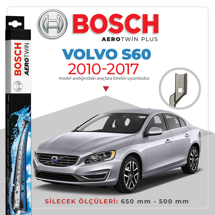 Volvo S60 Muz Silecek Takımı (2010-2017) Bosch Aerotwin