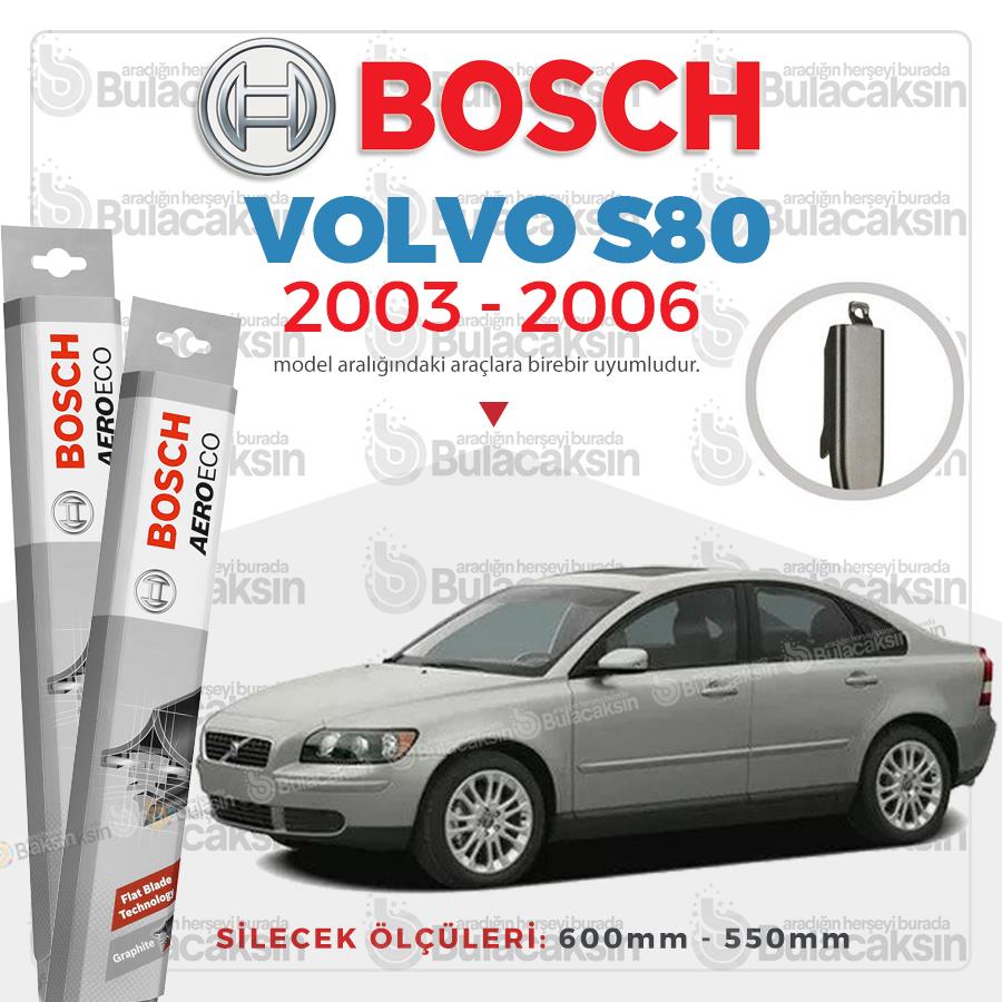 Volvo S80 Muz Silecek Takımı (2003-2006) Bosch Aeroeco