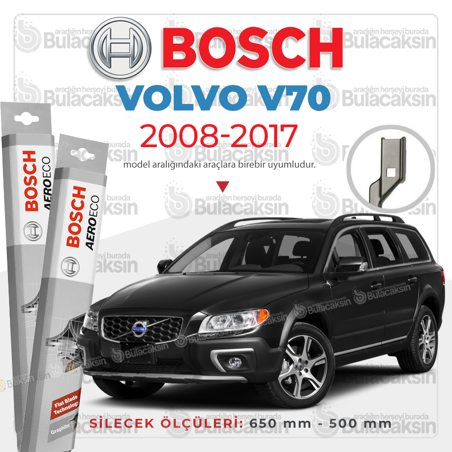 Volvo V70 Muz Silecek Takımı (2008-2017) Bosch Aeroeco