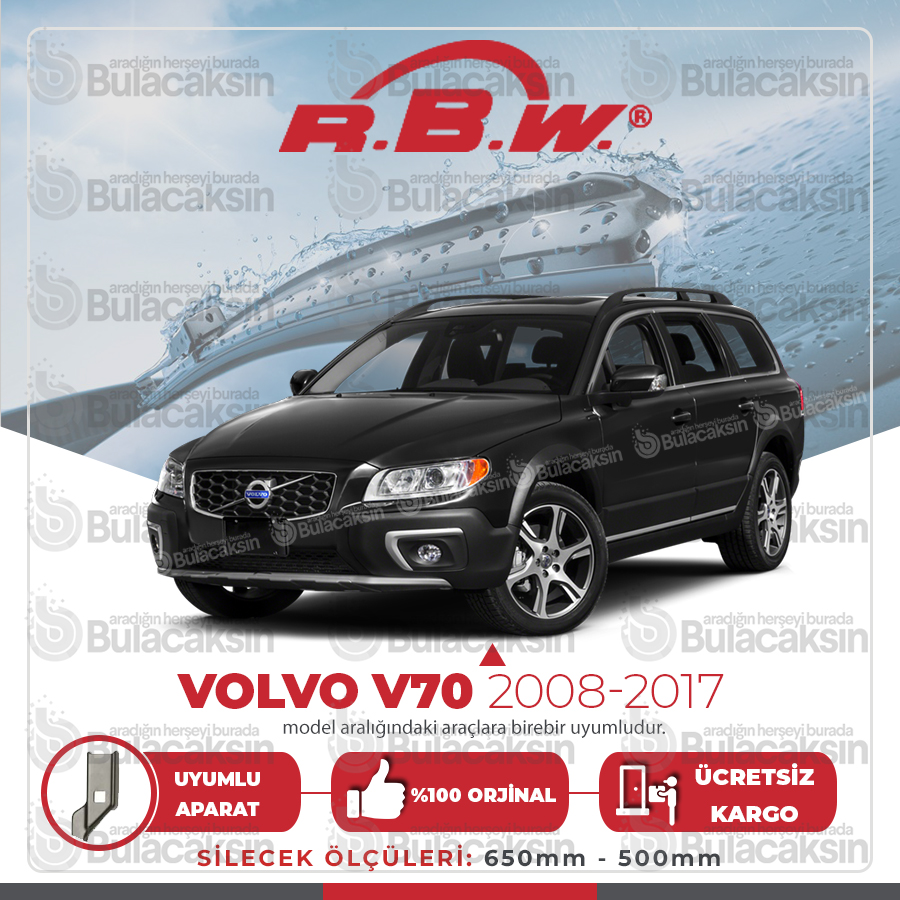 Volvo V70 Muz Silecek Takımı (2008-2017) Rbw