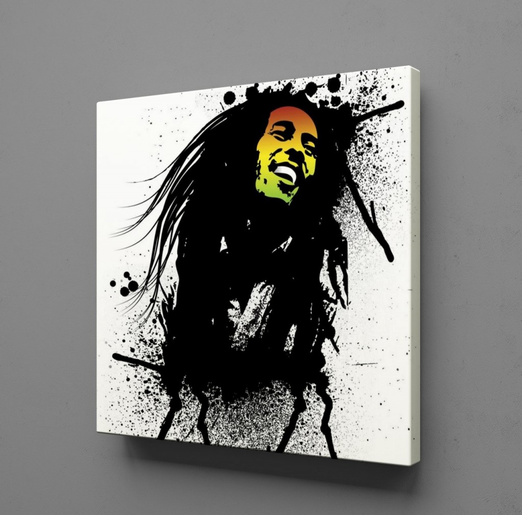 Bob Marley Temali Kanvas Tablo